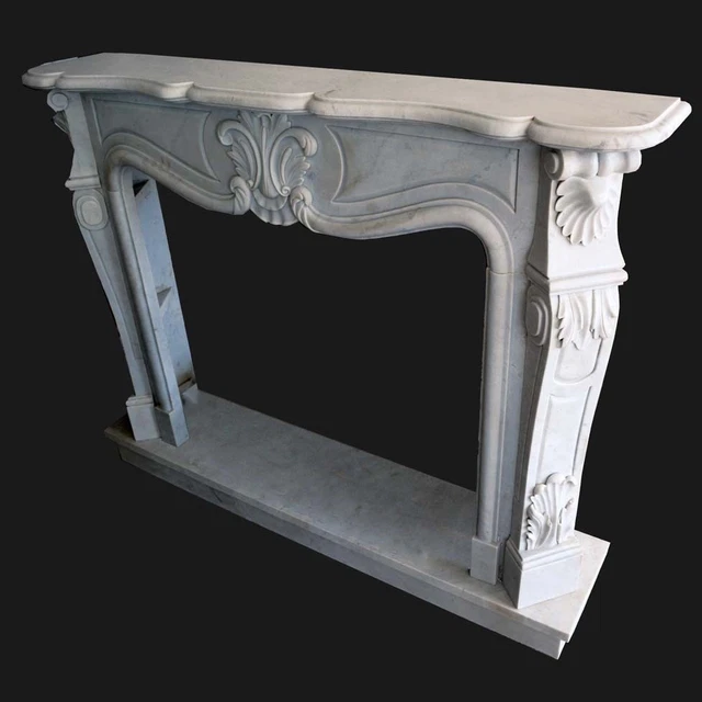 Kamin Marmor Carrara Rahmen Stil Klassisch White Marble Classic Fireplace+Frame