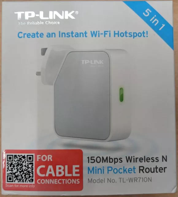 TP-Link 150 Mbps Wireless N Mini Pocket Router (TL-WR710N)