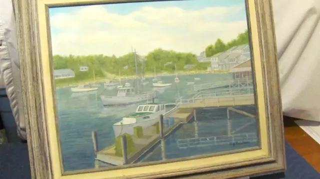 Vintage Oil Painting Perkins Cove, Maine 2