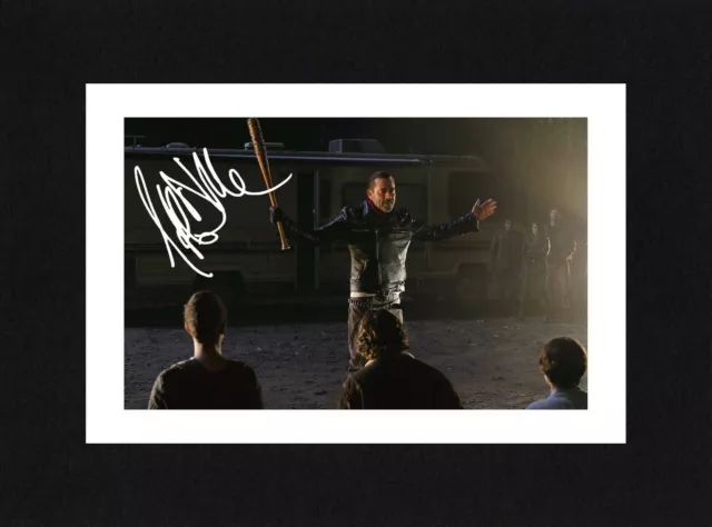 8X6 Mount JEFFREY DEAN MORGAN Signed PHOTO Ready To Frame THE WALKING DEAD Negan