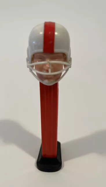 Vintage Pez Football Player With White Helmet And Red Stripe Dispenser No Feet