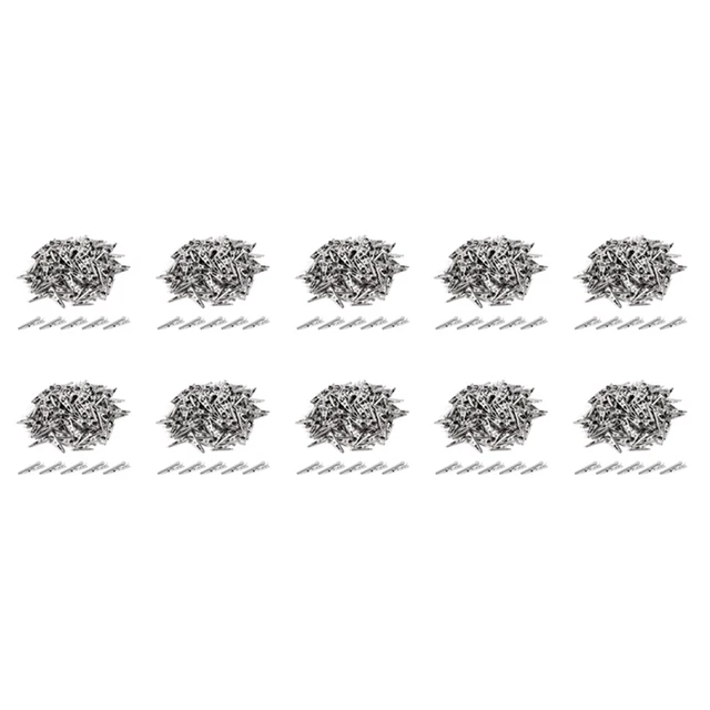 1000 pz clip alligatore metallo 1,06 pollici / 27 mm, morsetti coccodrillo tono argento ND9D7