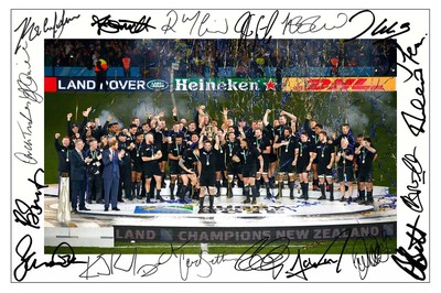 NEW ZEALAND ALL Blacks World Cup Final 2015 Squad Rugby Signed Photo ...