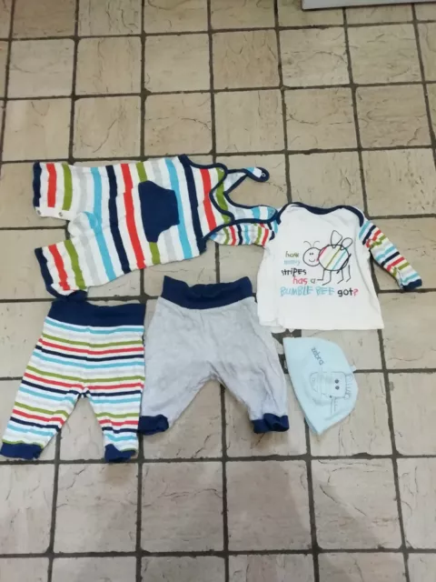 Gorgeous Baby Boy's Marks & Spencer M&S stripy Striped Outfits Sets 0-3 months