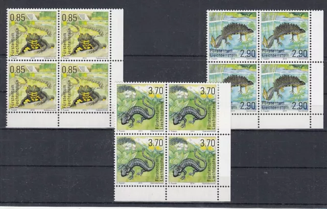 Liechtenstein 1715-17 Amphibians Block of Four Set Under