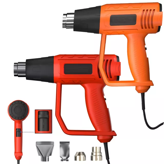 Heat Gun Hot Air Gun Dual Temperature 4 Nozzles Power Tool 2000 Watt