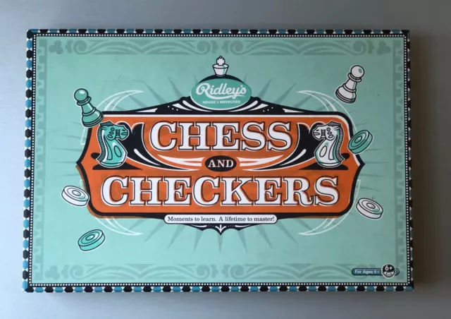 Ridleys House of Novelties. Chess and Checkers board games. Ages 6+. Preowned.