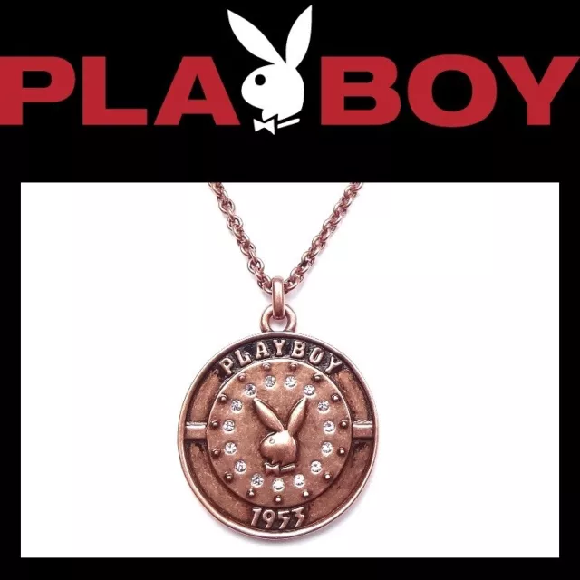 Playboy Necklace Bunny Pendant 1953 Medallion Medal Graduation NEW NIB RARE VTG