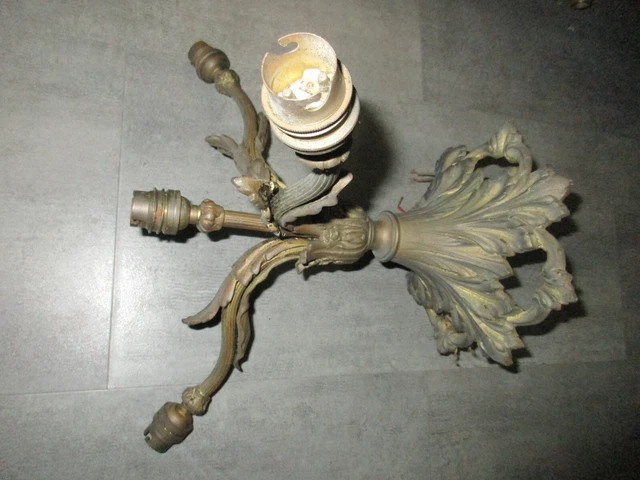 Monture de Lustre Ancienne en Bronze