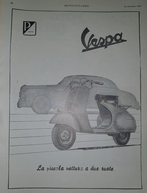 Poster Manifesto Locandina Pubblicità Scooter Ape Piaggio Stampa