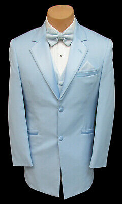 Boys Light Blue Andrew Fezza Monaco Tuxedo Jacket Retro Wedding Ringbearer Prom