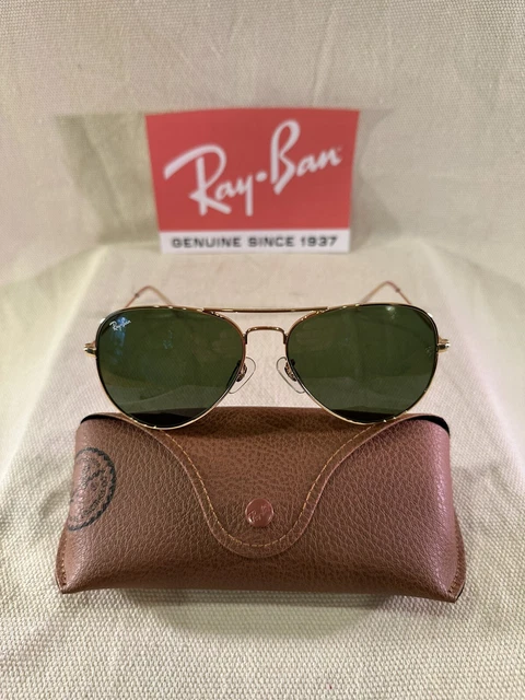 Ray-Ban Aviator Sunglasses Gold Frame G-15 Green Lenses RB3026 62mm XXL