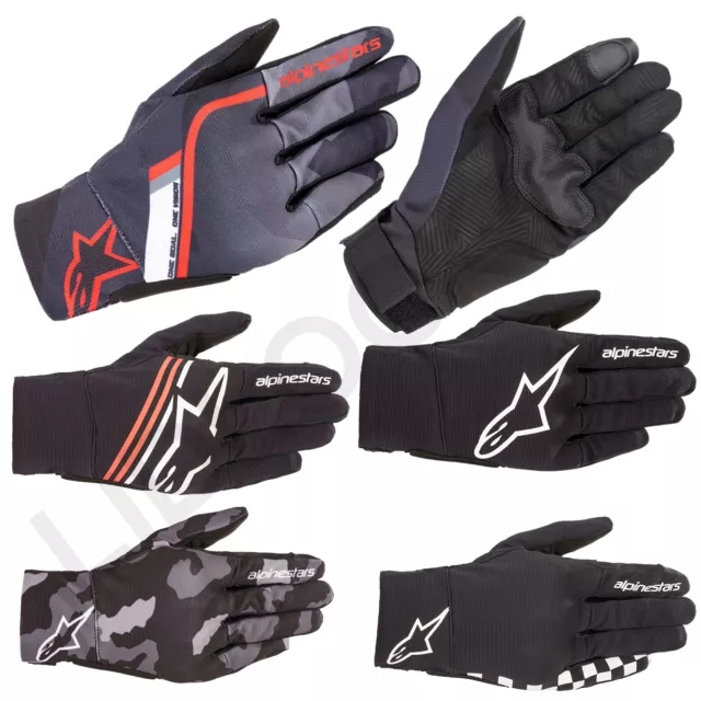 Alpinestars Reef kurze Sommer Motorradhandschuhe Sport Motorrad schwarz rot weiß