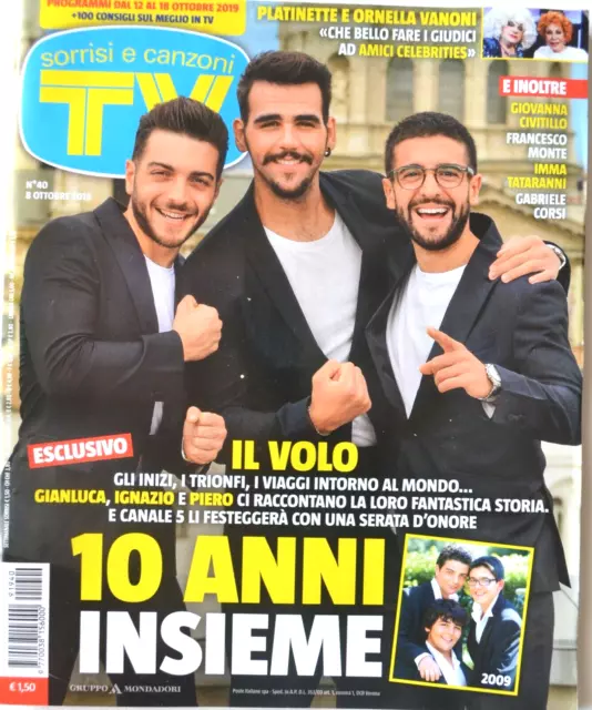 TV Sorrisi e canzoni 40/2019 Il Volo Francesco Monte Ornella Vanoni Platinette