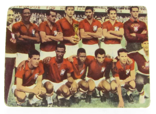 Heinerle Fussball Sammelbild Brasilien Weltmeister 1958 mit Pele Soccer Card WM
