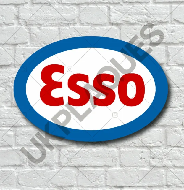 Large Retro Style Esso Garage Sign Wall Plaque Classic Oil Vintage Car Petrol
