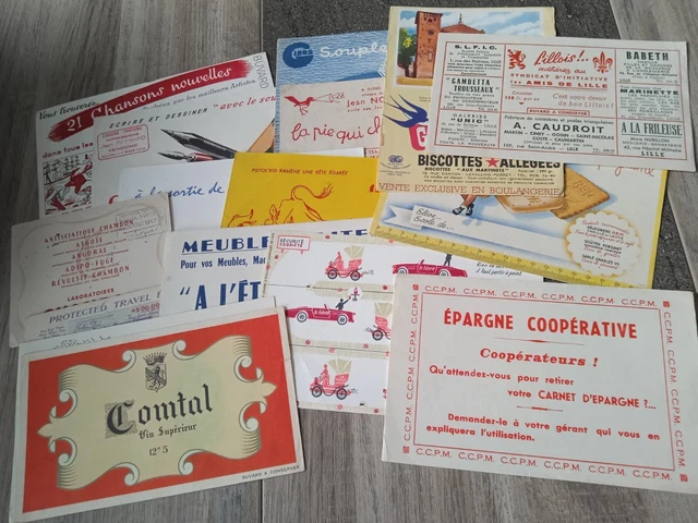 Lot de 15 buvards 