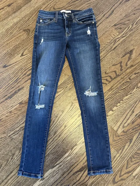 Kancan Skinny Jeans Sz 3/ 25 Distressed Medium Wash Denim Blue Womens