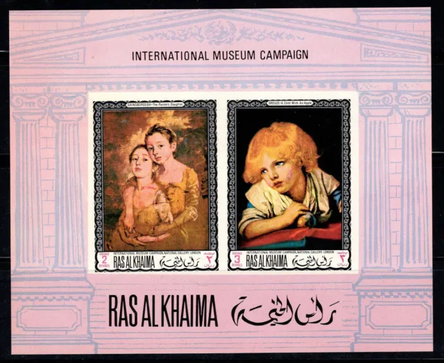 Ras al-Khaima 1968 Mi. Bl. 44B Block 100% Postfrisch Gemälde