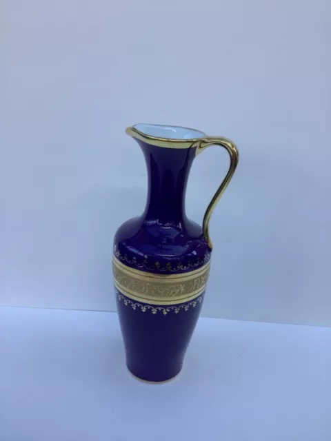 Royal Porzellan Bavaria KPM  Vintage Bud Vase Cobalt Blue Floral Vase 5”