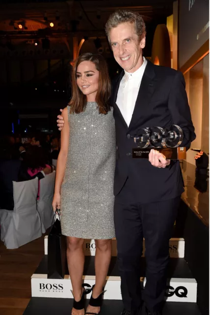 Jenna Coleman And Peter Capaldi Posing For Photo 8x10 Picture Photo Print