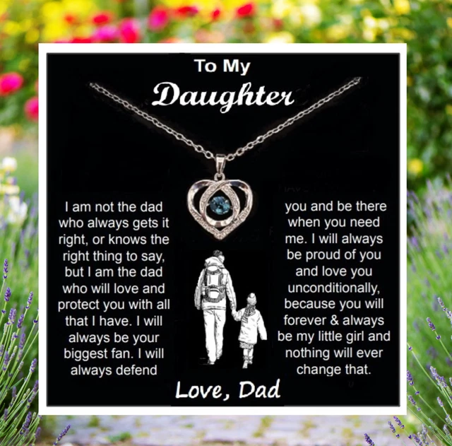 To My Daughter Necklace Father to Daughter Birthday Graduation Gift from Dad