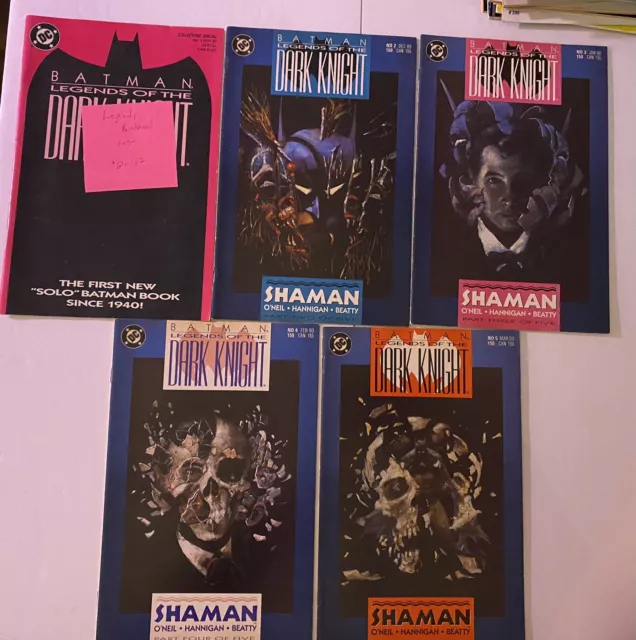 DC Comics Batman Legends Of The Dark Knight 1989 1990 Complete Run #1-5 SHAMAN