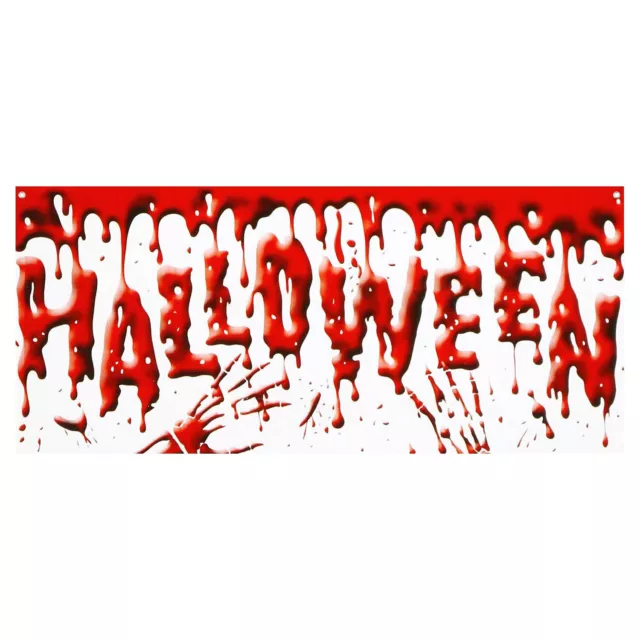 Blutiges Halloween Banner / Horror Grusel Türbanner Party Fest Kunststoff Deko