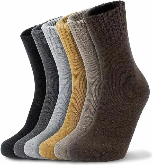 12 Pairs Mens Merino Lambs Wool Boots Winter Heavy Duty Thermal Warm Socks 10-13