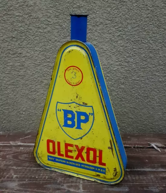 RAR!!! Ausergewöhnlich BP Olexol Öldose Ölkanne Deutsch um 1930