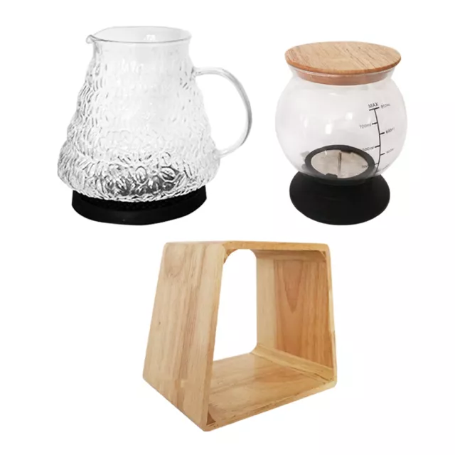 Goutteur de thé en verre lisse avec support, théière, cafetière pour café