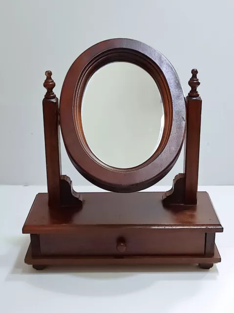 ANTICA TOILETTE CON Sgabello specchio e cassetti per trucco in legno di  mogano EUR 759,90 - PicClick IT