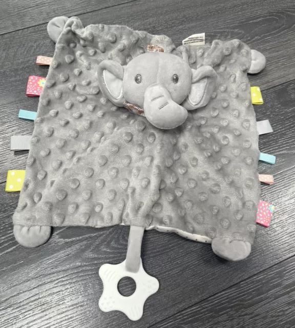 Appease Toys - grauer Elefant Baby Bettdecke Schnuller Decke Stofftier Gürtel