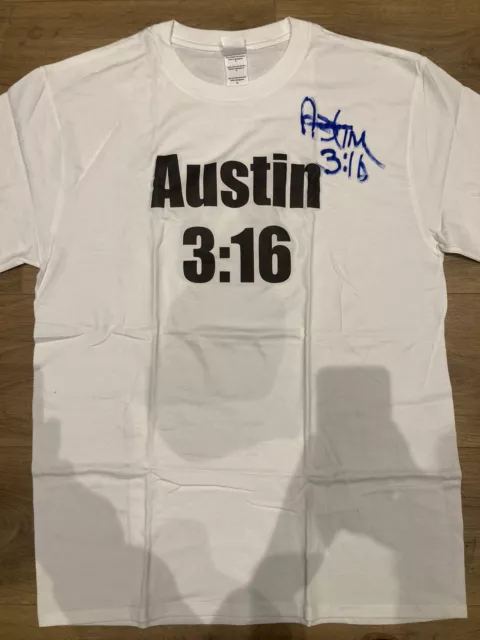 T-shirt sold out firmata Stone Cold Steve Austin 3:16 ultra rara taglia grande