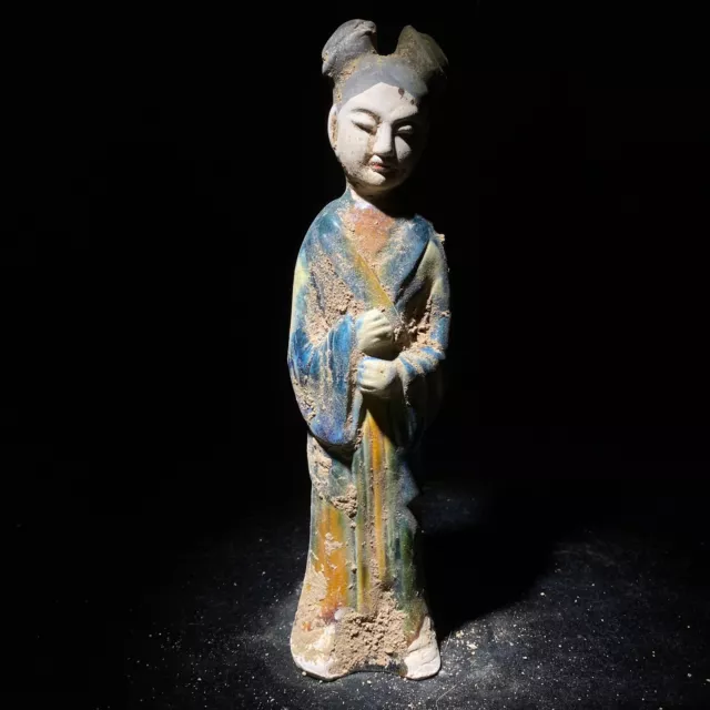 Chinese antique Tang sancai Tang porcelain old collect porcelain sculpture