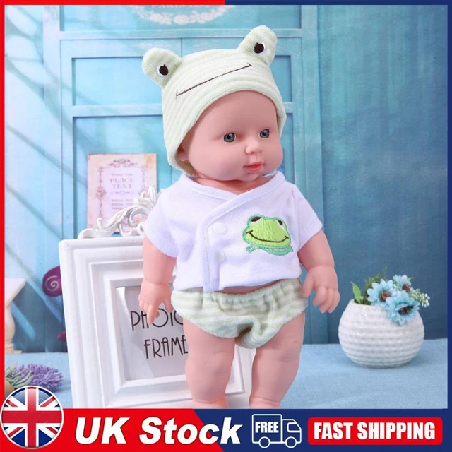 30cm Finished Doll Washable PVC 3D Prop Doll Baby Companion Toys (Green)