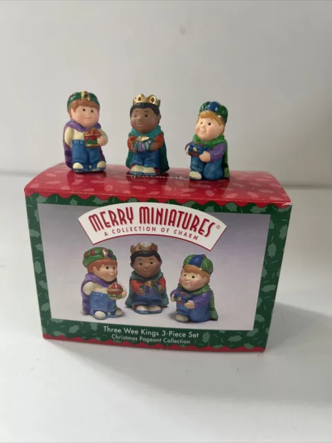 Hallmark Merry Miniatures Three Wee Kings Nativity Wise Men Ornament with Box B