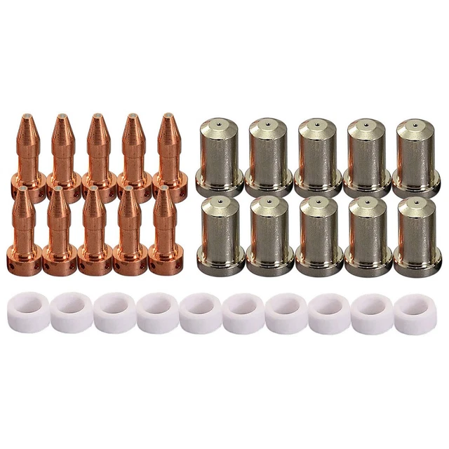 PT-23&27 Plasma Torch Electrode Tip 80A Swirl Ring 33366XL 33367 33418 30pcs