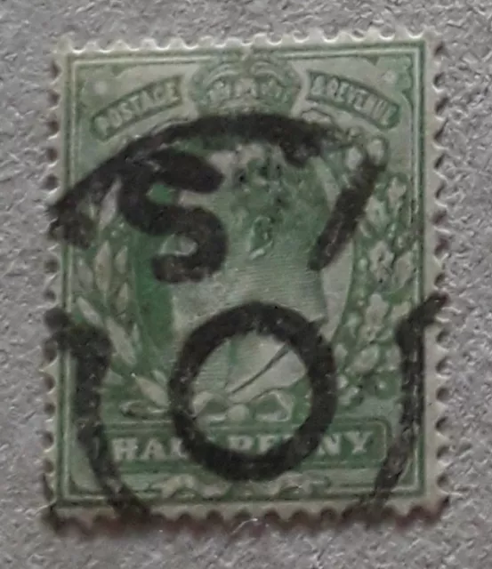 GB KEV11 1911 SG267 1/2d dull yellow-green Inland Section cancel FU