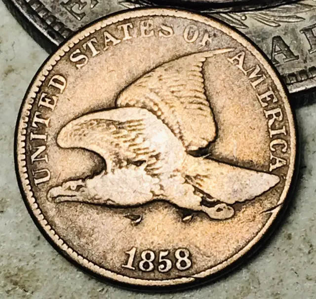 1858 Flying Eagle Cent Penny 1C Large Letters Ungraded US Coin CC18157