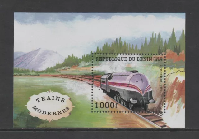 Benin 1997 Railway Locomotives M/Sheet (Ms1613) *Mnh*