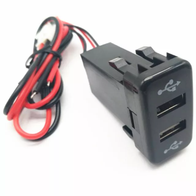 Dual Port 2 USB 12V Car Auto Lighter Socket Charger Adaptor Tool for TOYOTA UK