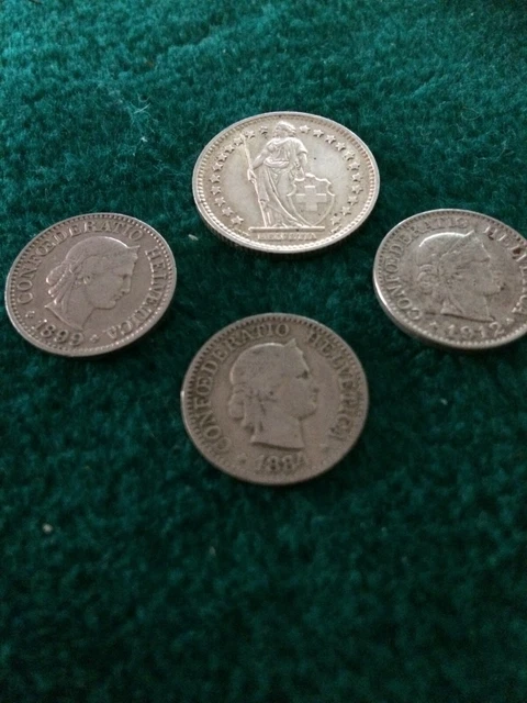 lot de Pièces  Monnaie  SUISSE en ARGENT 1884