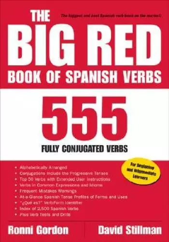 The Big Red Book of Spanish Verbs: 555 Fully Conjugated Verbs - Paperback - GOOD