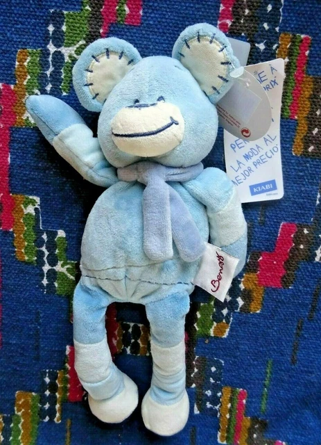 In/ Doudou Peluche Bengy Ours Chien Bleu Blanc Echarpe 30Cm Neuf