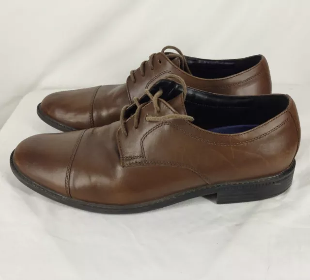 Bostonian Wenham Cap Leather Oxford Dress Shoes Men's Size 9.5 Lace Up Brown