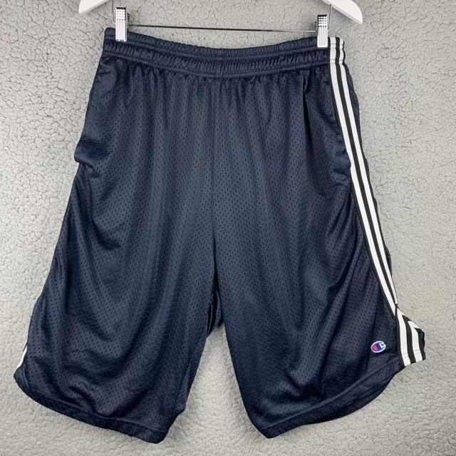 Champion Mens Basketball Shorts XLT Navy Big & Tall Lined Mesh Striped