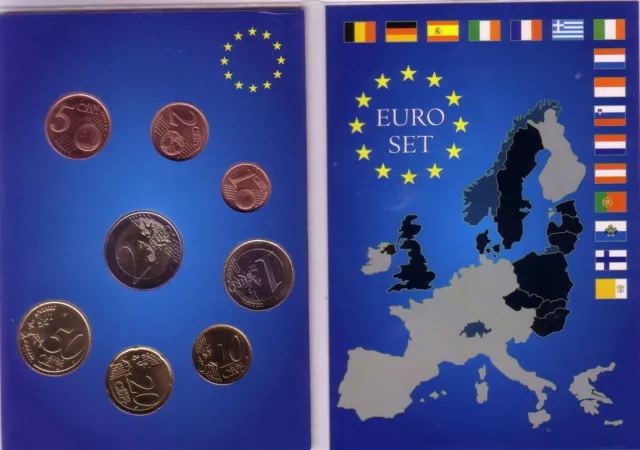 Série des 8 pièces de Chypre 2015 dans Euro Set.