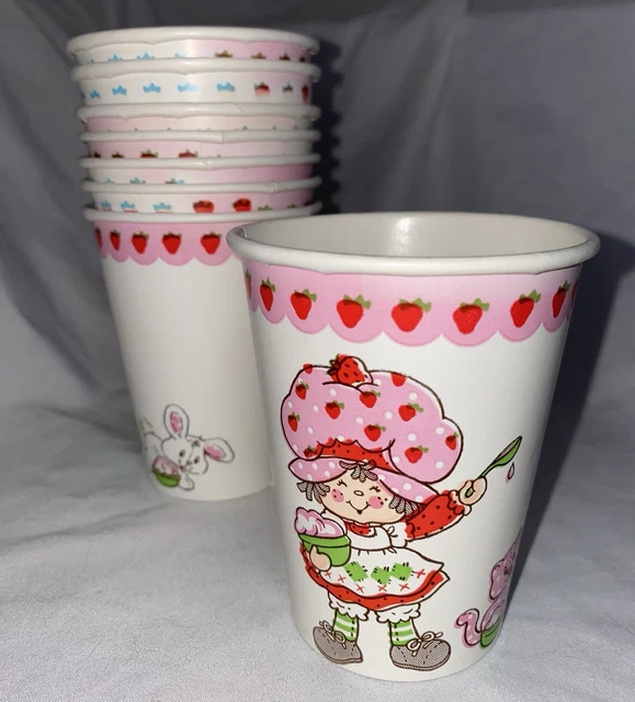 VINTAGE 1970S 80S Strawberry Shortcake 8 Hot Cold Paper Cups American ...
