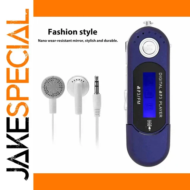Lecteur MP3 USB Clé 8Go Nihcora - Radio FM Intégrée - Écran LCD Rétroéclairé - Jusqu'à 14h Autonomie (pile AAA) - 4